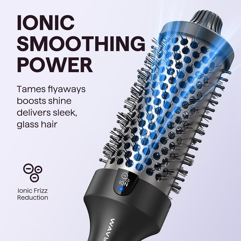 wavytalk Thermal Brush Blowout Boost Grande, 1.77 Inch Heated Round Brush for Long Hair, Tourmaline Ceramic Negative Ion Technology Reduce Hair Damage, Dual Voltage Black - Image 2